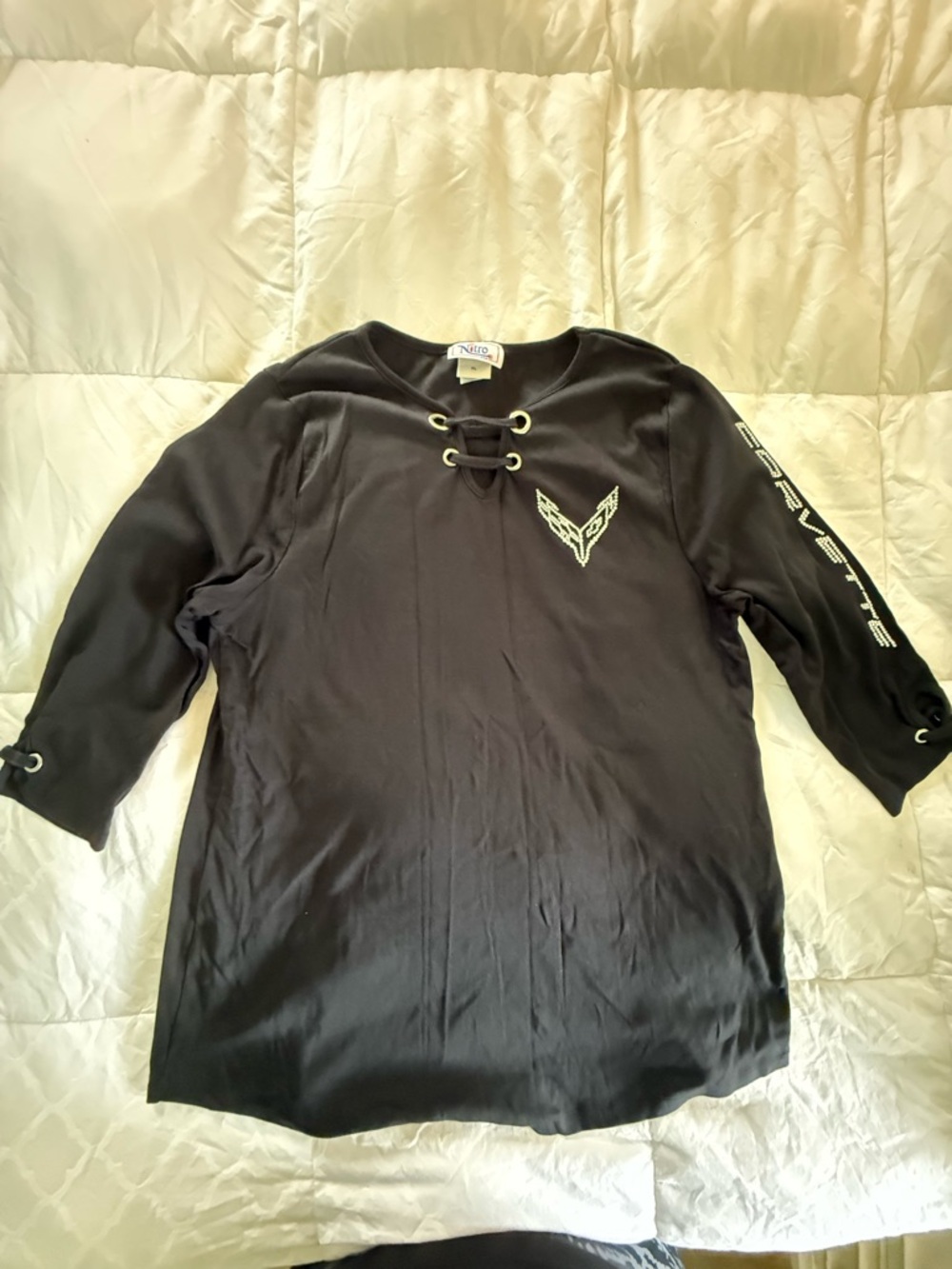 Lace-Up Black Women's C7 Corvette Tunic